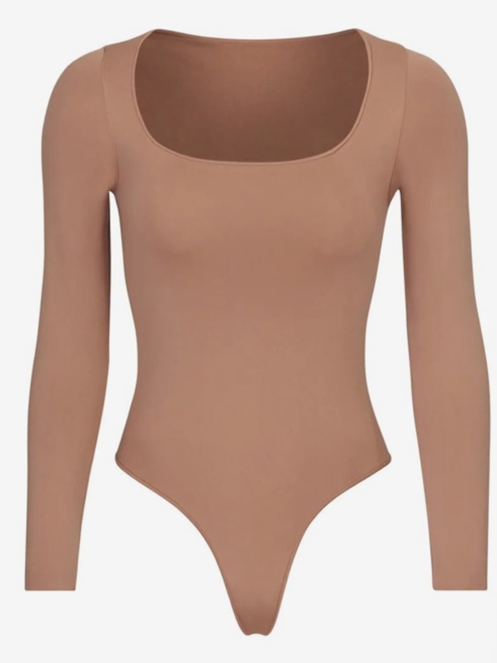Skims Essential Long Sleeve Scoop Neck Bodysuit